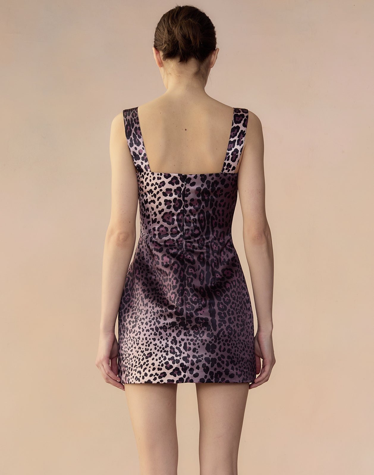 Leopardess Satin Dress YC5