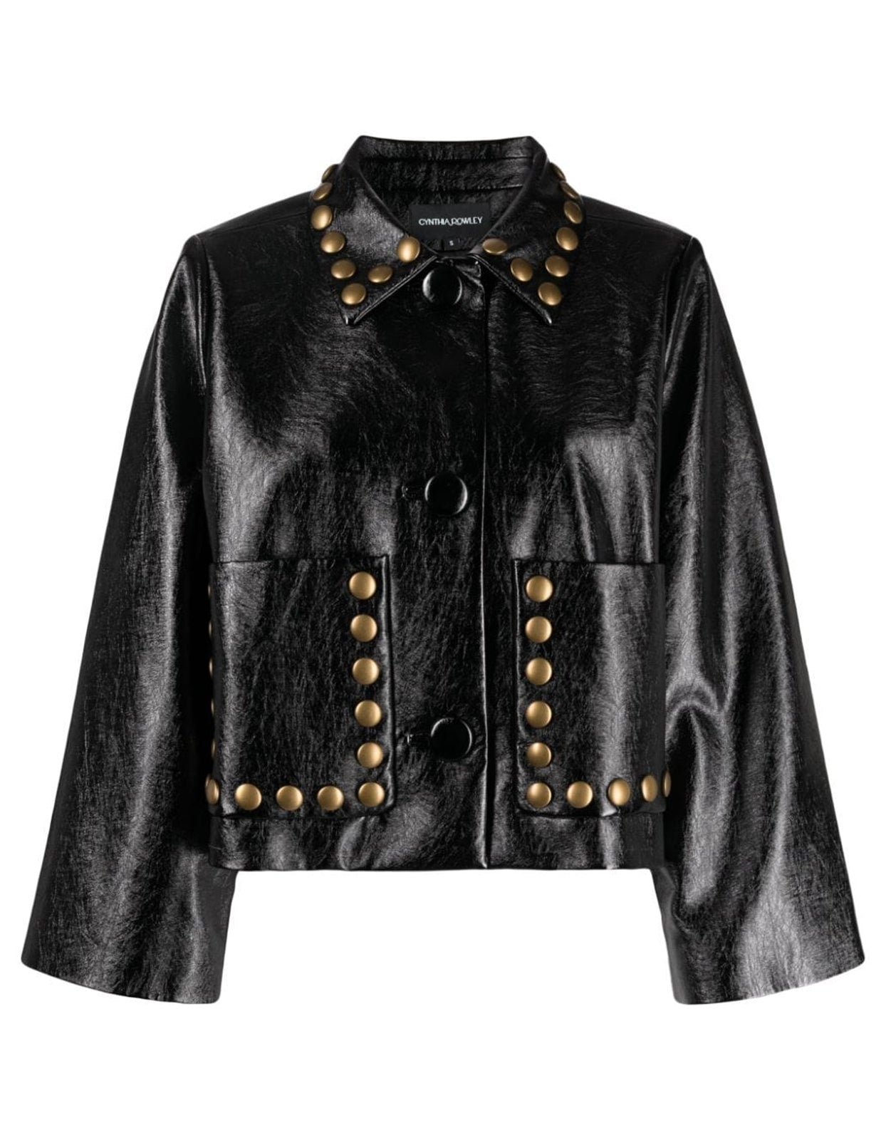 Studded Vegan Leather Jacket YC60