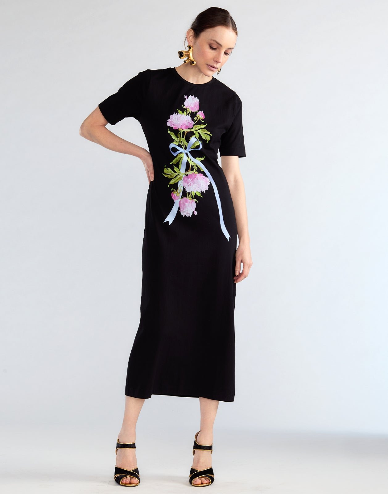 Bouquet Ribbon Tee Dress YC9